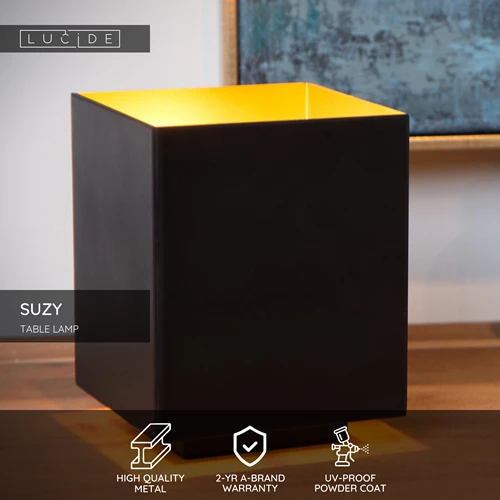 Lucide SUZY - Table lamp - 1xE14 - Black - USP